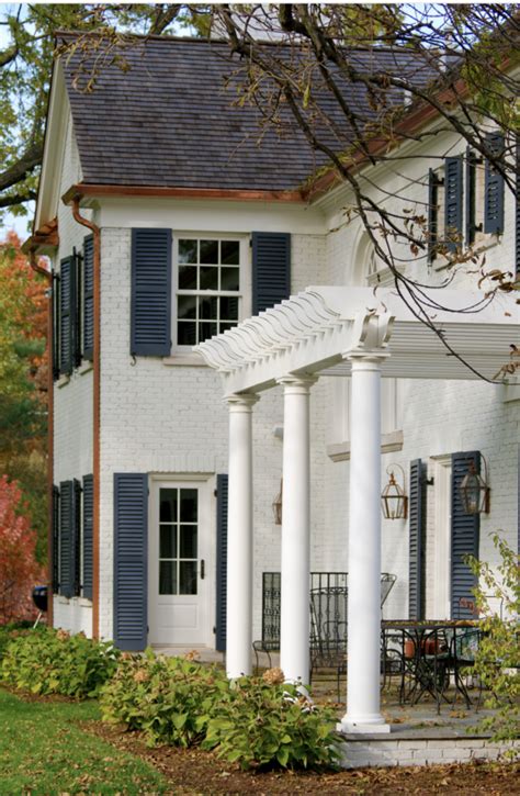 white house blue shutters exterior